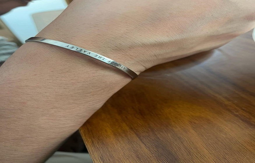 personalised silver bracelet